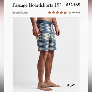 ROARK 36in”The Passage” Board short  brand new with tags